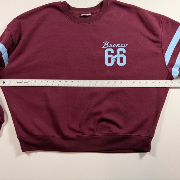 Ford Bronco 1966 Vintage-Style Crewneck Burgundy Sweatshirt Unisex Fit XL - Picture 10 of 11